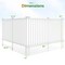 White 80 Inch PVC Fence Panels with Ground Stakes Outdoor Privacy Screen